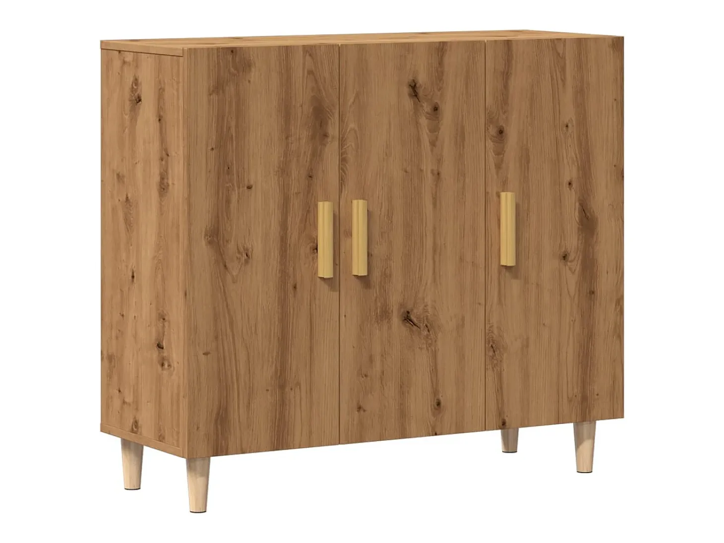 Aparador de madera de ingeniería roble artisan 90x34x80 cm
