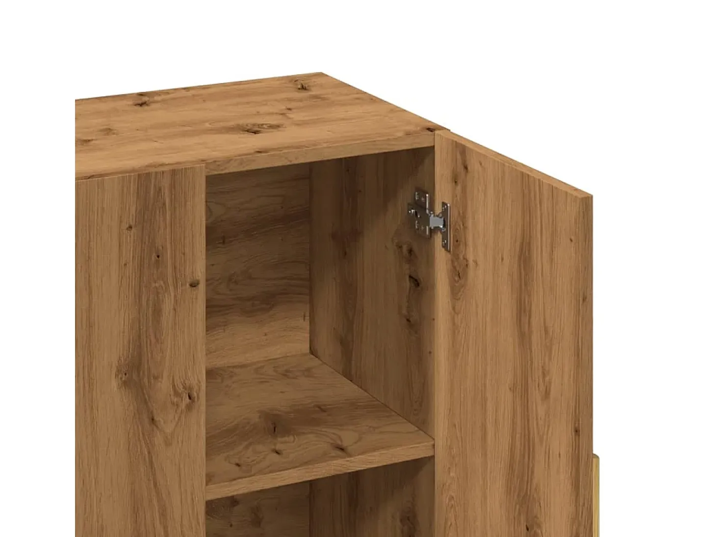 Aparador de madera de ingeniería roble artisan 90x34x80 cm