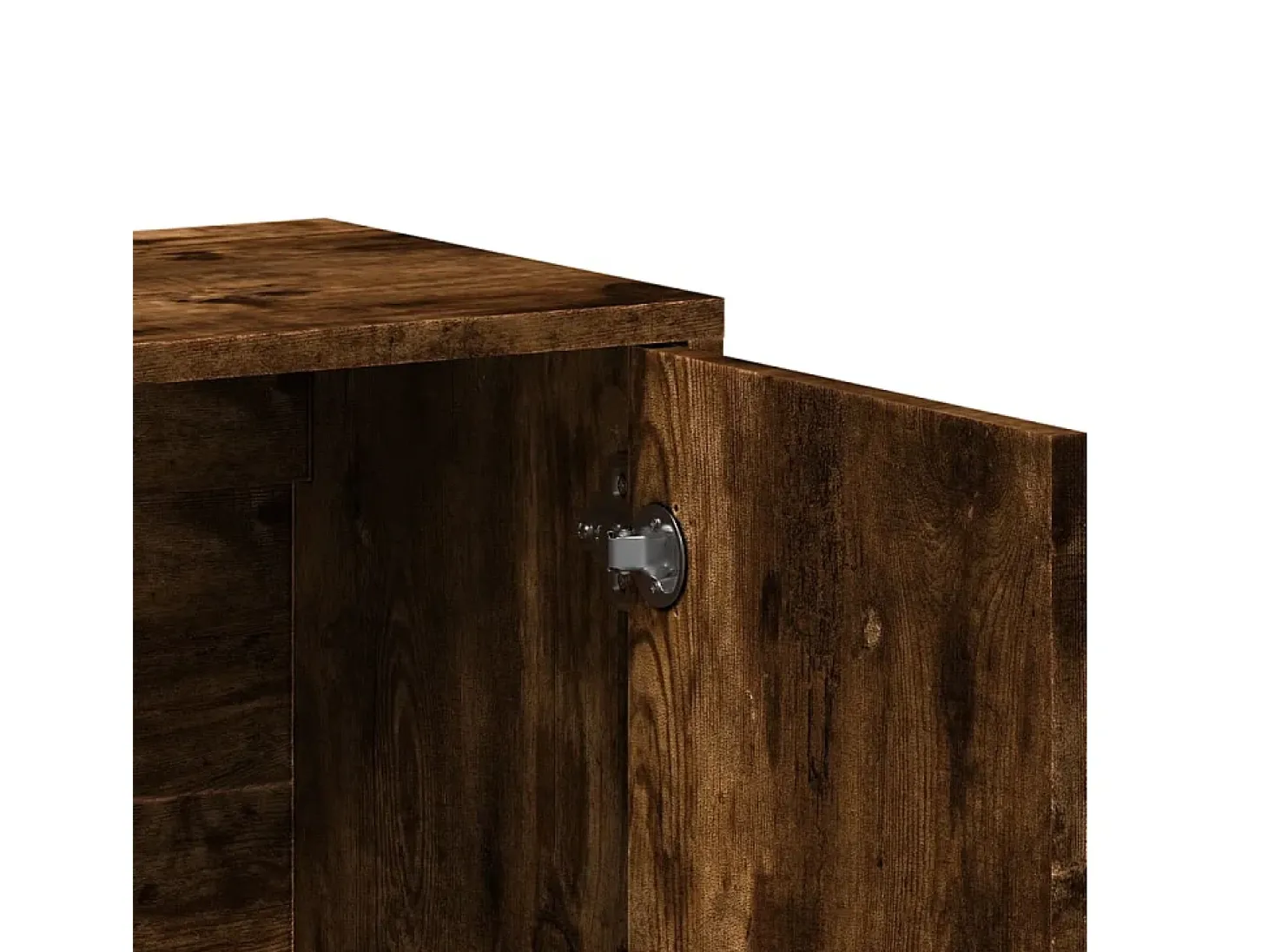 Aparador de madera de ingeniería 2 uds roble ahumado 60x31x70cm