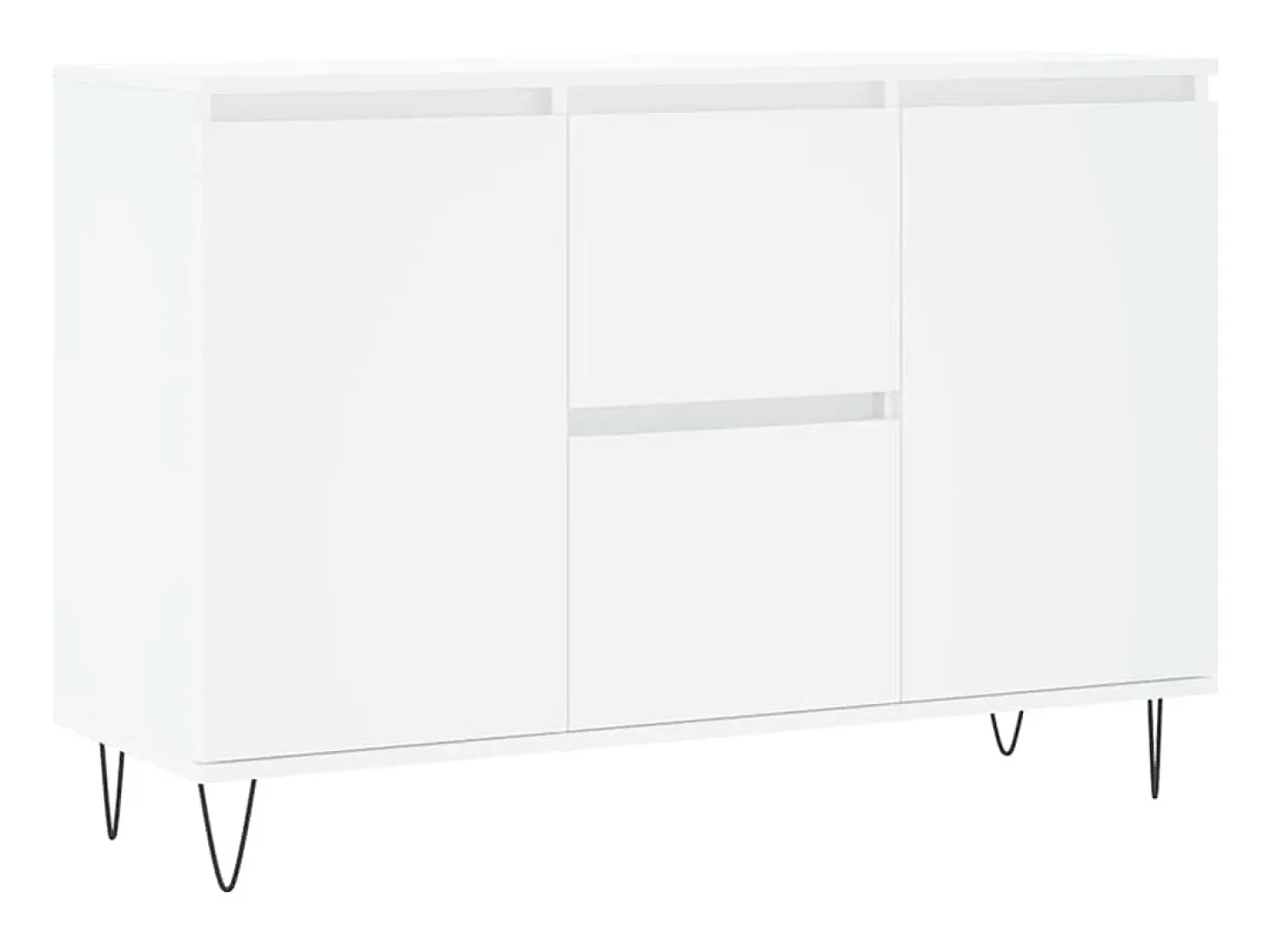 Aparador de madera de ingeniería blanco 101,5x35x70 cm