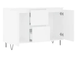 Aparador de madera de ingeniería blanco 101,5x35x70 cm