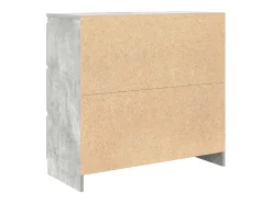 Aparador de madera de ingeniería gris hormigón 80x35x76 cm