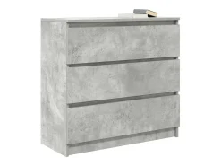 Aparador de madera de ingeniería gris hormigón 80x35x76 cm