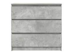 Aparador de madera de ingeniería gris hormigón 80x35x76 cm