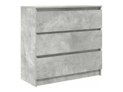 Aparador de madera de ingeniería gris hormigón 80x35x76 cm