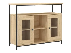 Aparador de madera de ingeniería roble Sonoma 100x35x80 cm ES54436