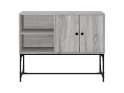 Aparador de madera de ingeniería gris Sonoma 100x40x79,5 cm