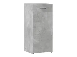 Aparador de madera de ingeniería gris hormigón 40x42,5x93 cm