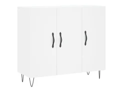 Aparador de madera de ingeniería blanco 90x34x80 cm