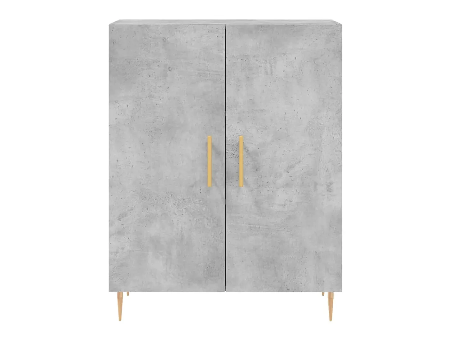 Aparador de madera de ingeniería gris hormigón 69,5x34x90 cm ES92617