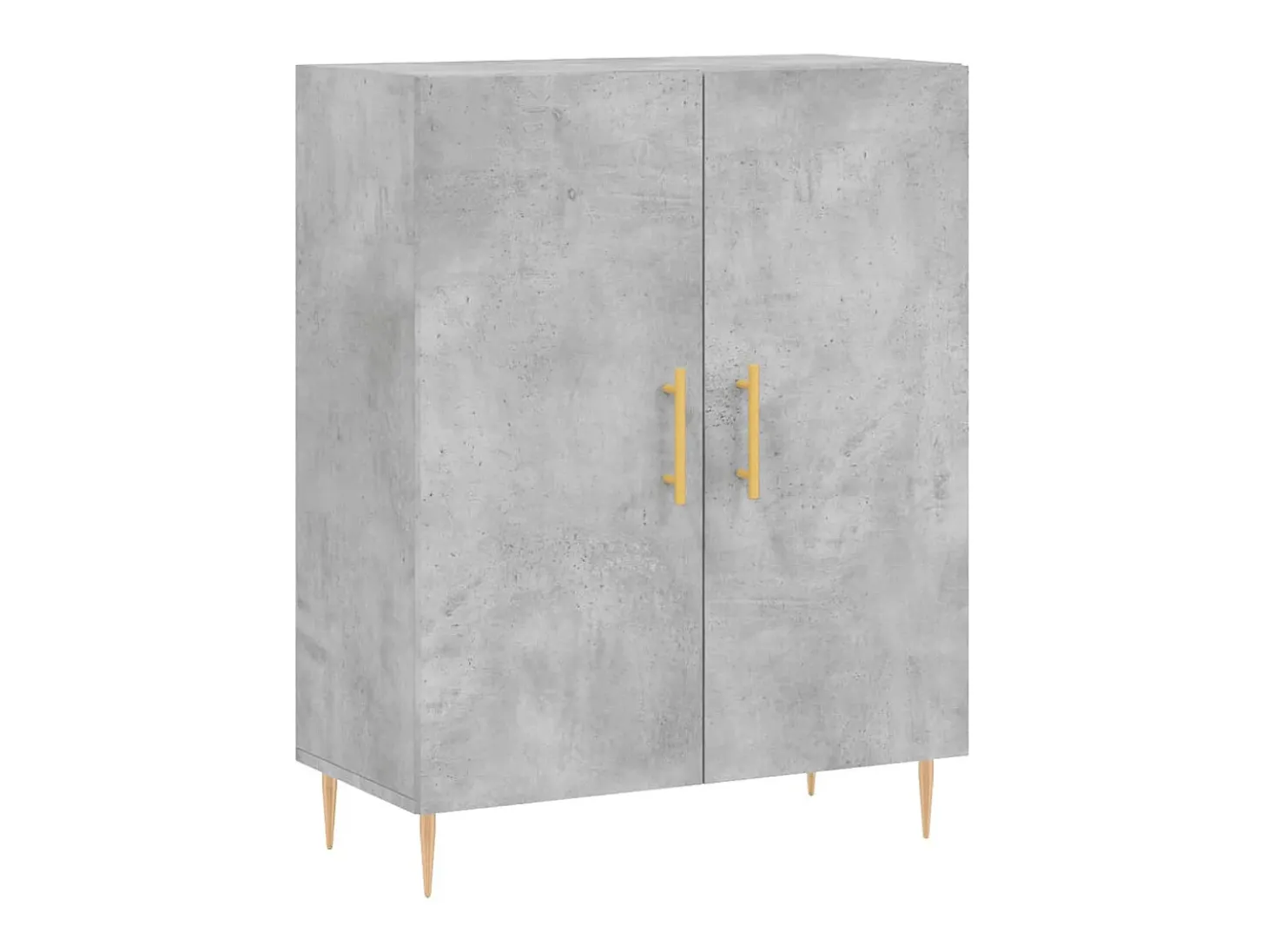 Aparador de madera de ingeniería gris hormigón 69,5x34x90 cm ES92617