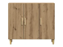 Aparador de madera de ingeniería roble artisan 90x34x80 cm