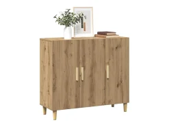 Aparador de madera de ingeniería roble artisan 90x34x80 cm