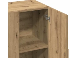 Aparador de madera de ingeniería roble artisan 90x34x80 cm