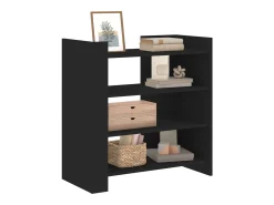 Aparador de madera de ingeniería negro 73,5x35x75 cm