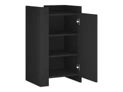 Aparador de madera de ingeniería negro 45x35x75 cm