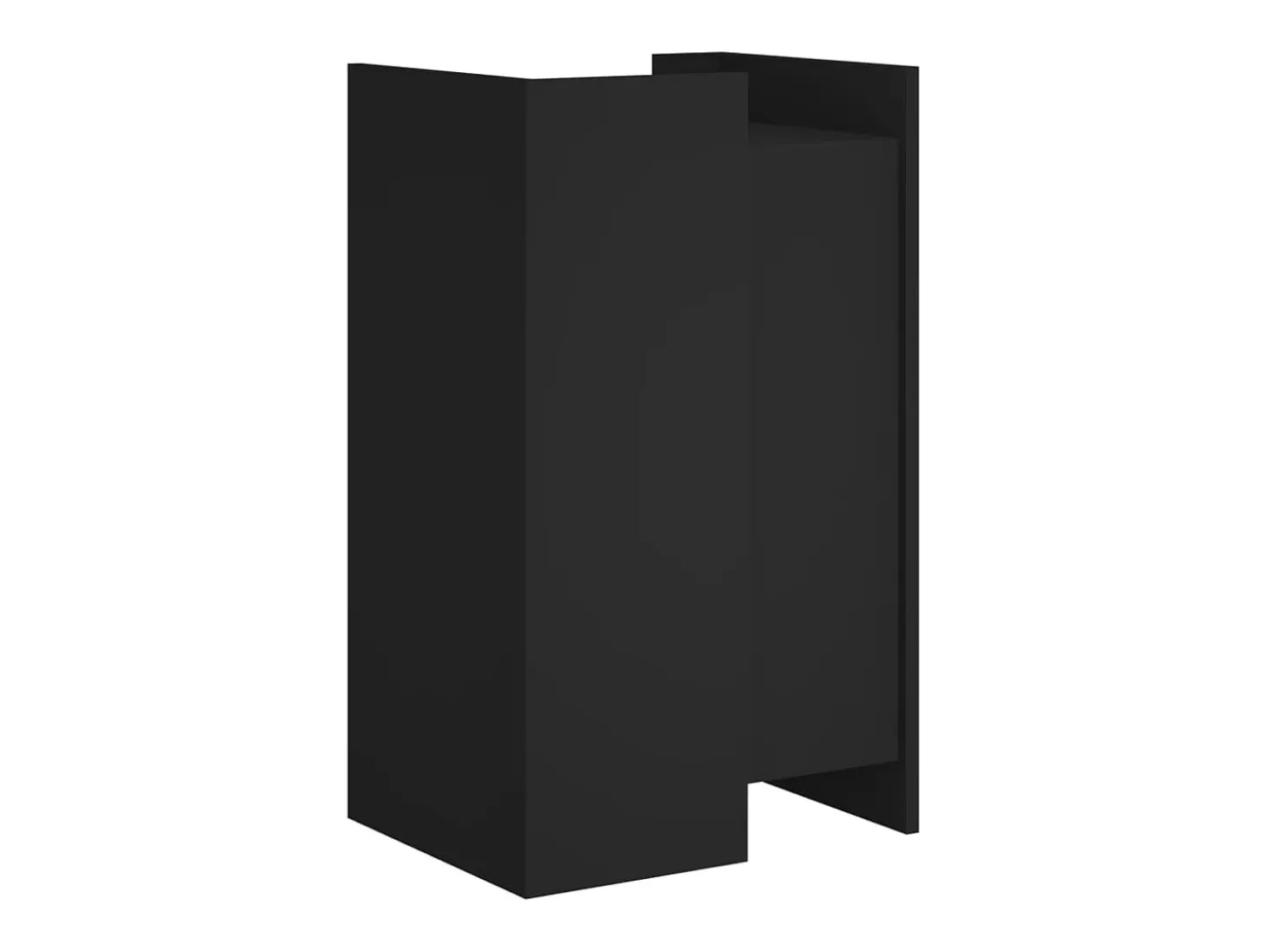 Aparador de madera de ingeniería negro 45x35x75 cm