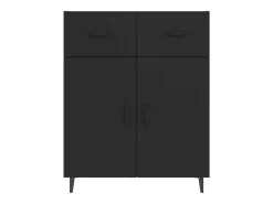 Aparador de madera de ingeniería negro 69,5x34x90 cm