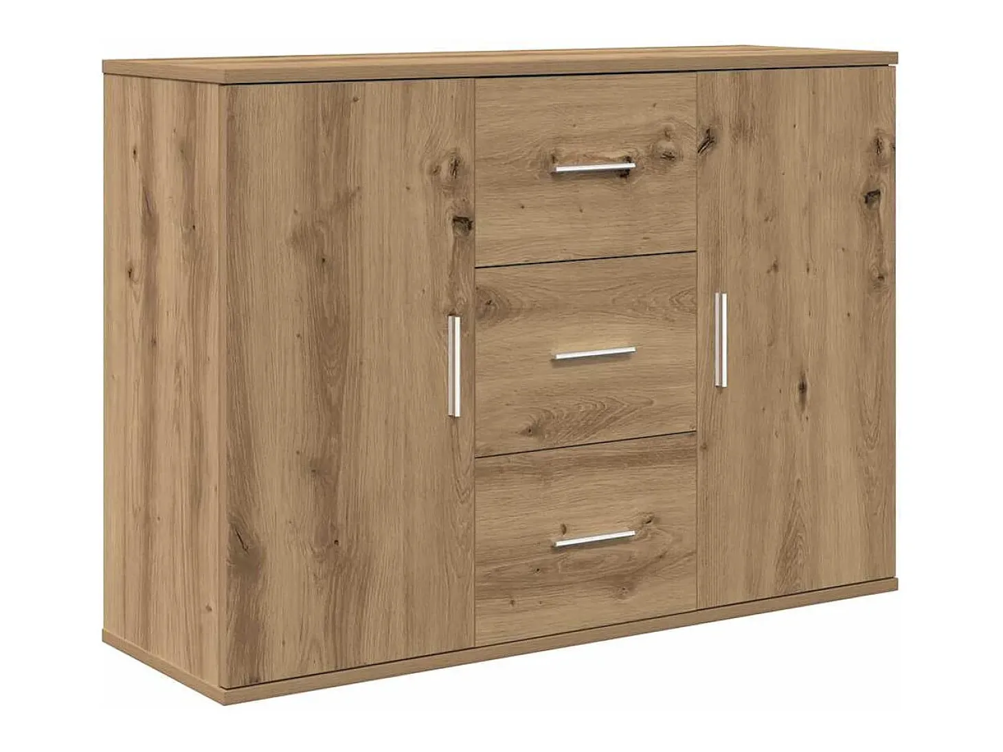 Aparador de madera de ingeniería roble artisan 90x29,5x65 cm