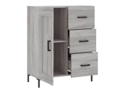 Aparador de madera de ingeniería gris Sonoma 69,5x34x90 cm