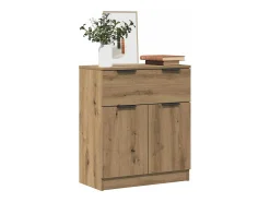 Aparador de madera de ingeniería roble artisan 60x30x70 cm