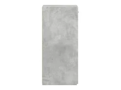 Aparador de madera de ingeniería gris hormigón 30x42,5x93 cm