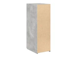 Aparador de madera de ingeniería gris hormigón 30x42,5x93 cm