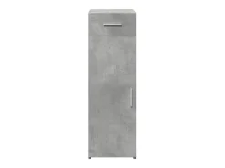 Aparador de madera de ingeniería gris hormigón 30x42,5x93 cm