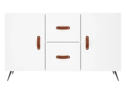 Aparador de madera de ingeniería blanco 100x36x60 cm