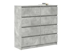 Aparador de madera de ingeniería gris hormigón 100x35x99 cm