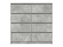 Aparador de madera de ingeniería gris hormigón 100x35x99 cm