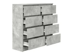 Aparador de madera de ingeniería gris hormigón 100x35x99 cm
