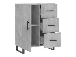 Aparador de madera de ingeniería gris hormigón 69,5x34x90 cm