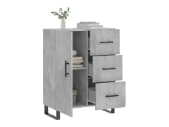 Aparador de madera de ingeniería gris hormigón 69,5x34x90 cm