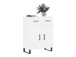 Aparador de madera de ingeniería blanco 69,5x34x90 cm ES48909