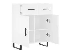 Aparador de madera de ingeniería blanco 69,5x34x90 cm ES48909