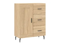 Aparador de madera de ingeniería roble Sonoma 69,5x34x90 cm ES77948