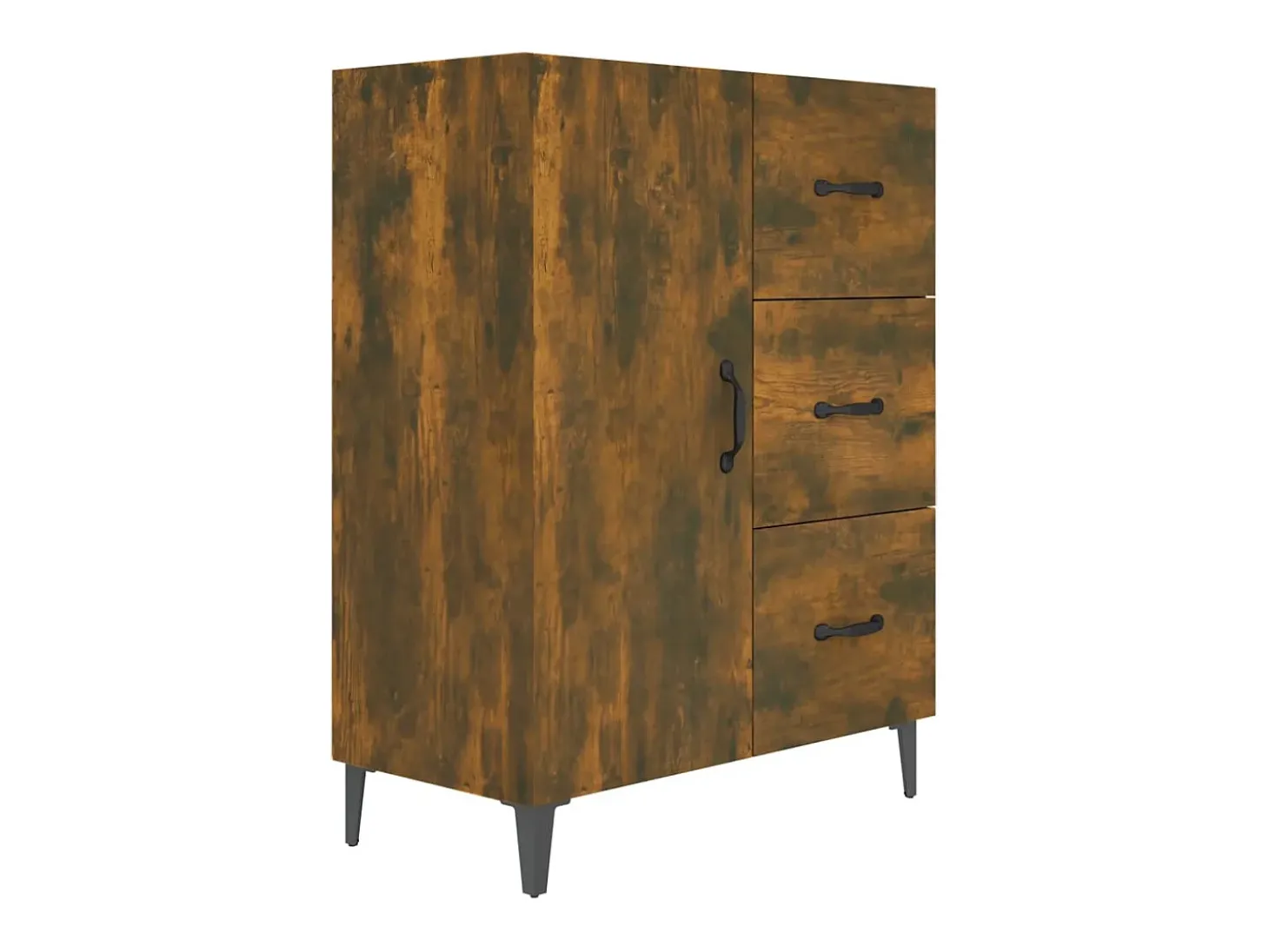 Aparador de madera de ingeniería roble ahumado 69,5x34x90 cm
