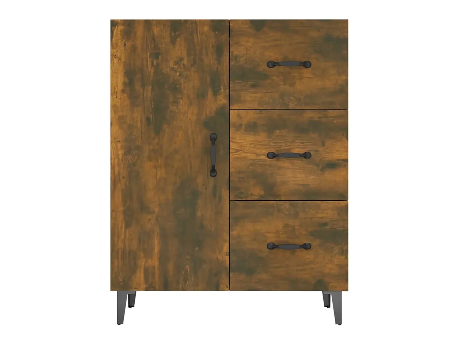 Aparador de madera de ingeniería roble ahumado 69,5x34x90 cm