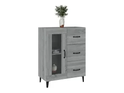 Aparador de madera de ingeniería gris Sonoma 69,5x34x90 cm