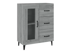 Aparador de madera de ingeniería gris Sonoma 69,5x34x90 cm