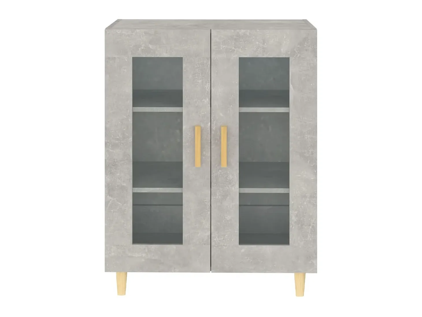 Aparador de madera de ingeniería gris hormigón 69,5x34x90 cm ES49217