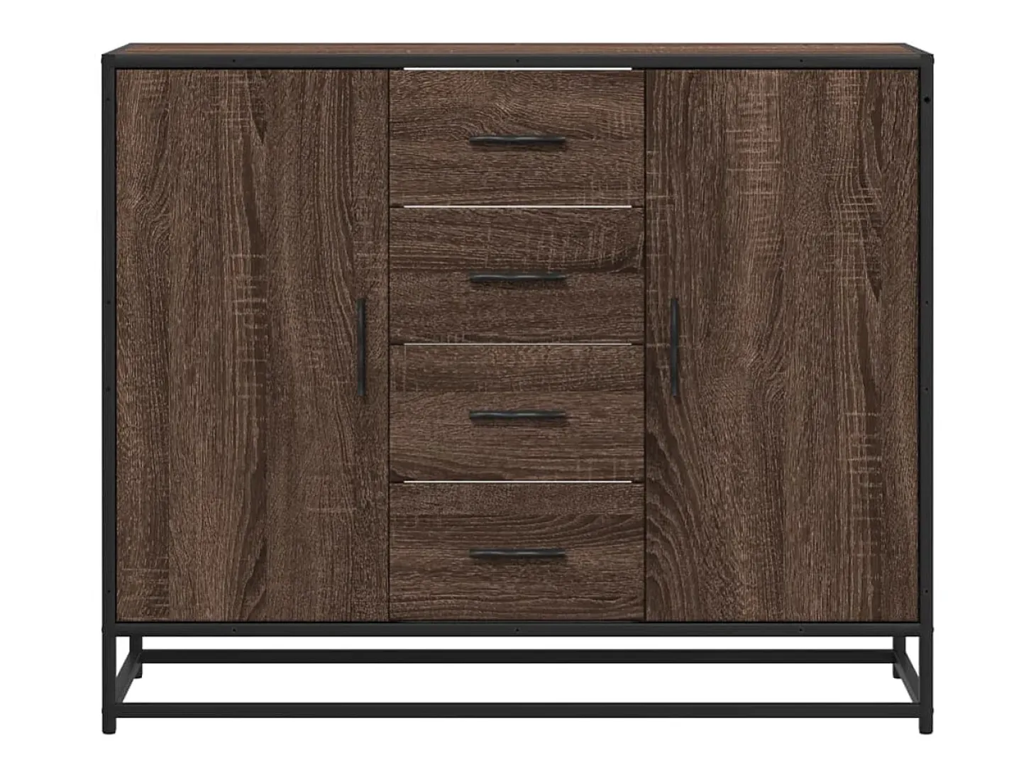 Aparador de madera de ingeniería marrón roble 92x35x76 cm