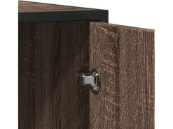 Aparador de madera de ingeniería marrón roble 92x35x76 cm