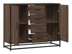 Aparador de madera de ingeniería marrón roble 92x35x76 cm