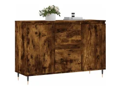 Aparador de madera de ingeniería roble ahumado 101,5x35x70 cm