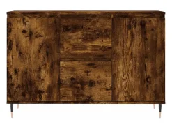 Aparador de madera de ingeniería roble ahumado 101,5x35x70 cm