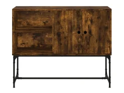Aparador de madera de ingeniería roble ahumado 100x40x79,5 cm ES98650