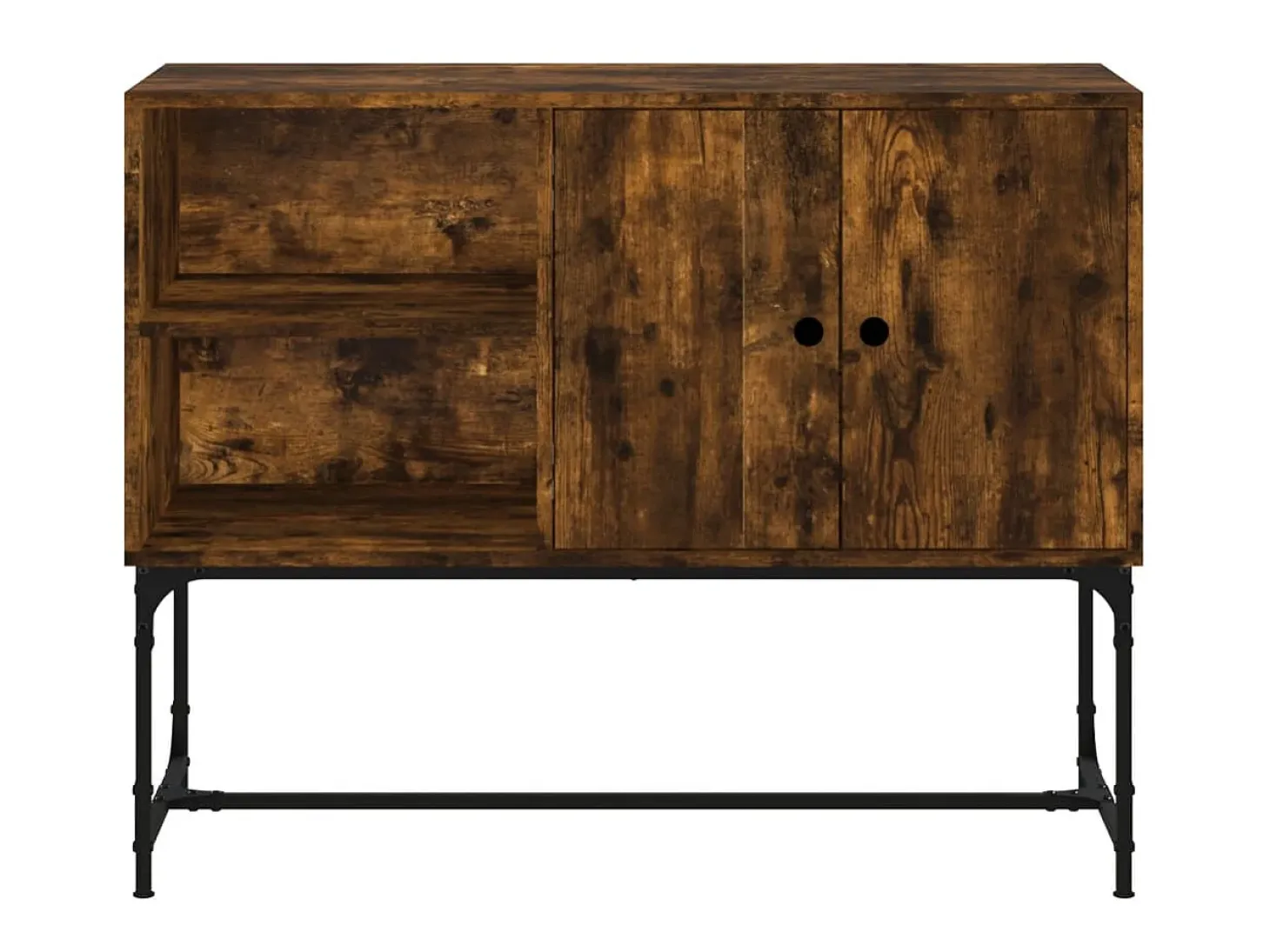 Aparador de madera de ingeniería roble ahumado 100x40x79,5 cm ES98650