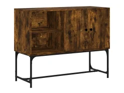 Aparador de madera de ingeniería roble ahumado 100x40x79,5 cm ES98650